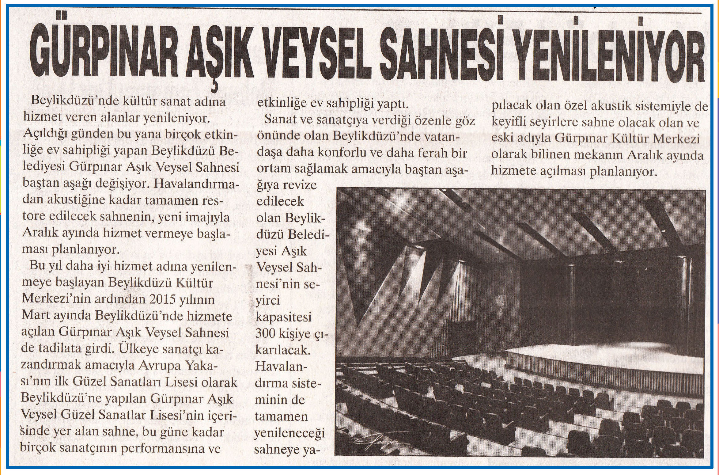 G Rp Nar A K Veysel Sahnesi Yenileniyor Beylikd Z Kent Belle I